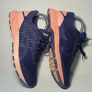 Asics DynaFlyte Women's Running Shoes Size 8.5 Blue Salmon Pink